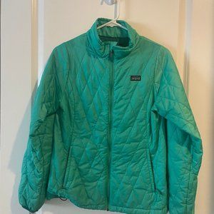 Kids Patagonia Green Nano Puff Jacket Size 14